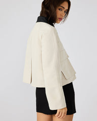JUSTINA BARN JACKET OATMEAL