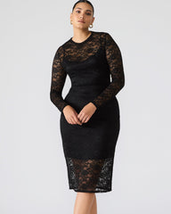 HAILEE LACE DRESS BLACK