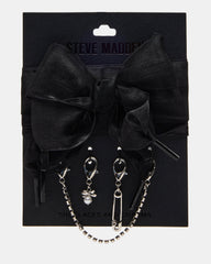 SHOE LACES AND CHARMS BLACK