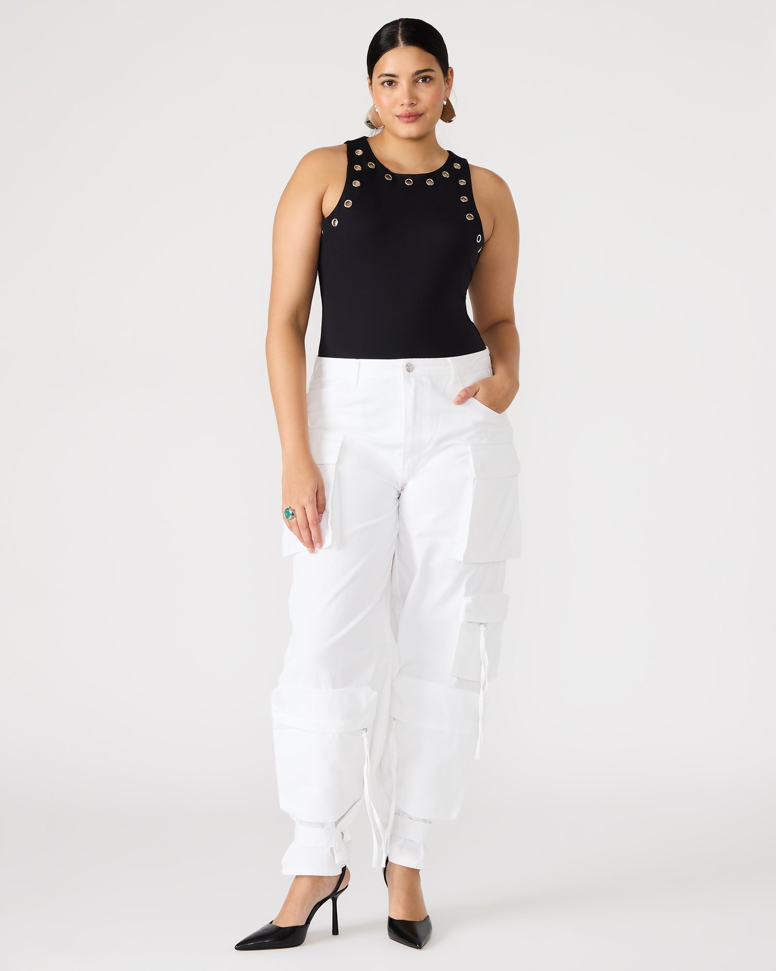 NICO GROMMET BODYSUIT BLACK