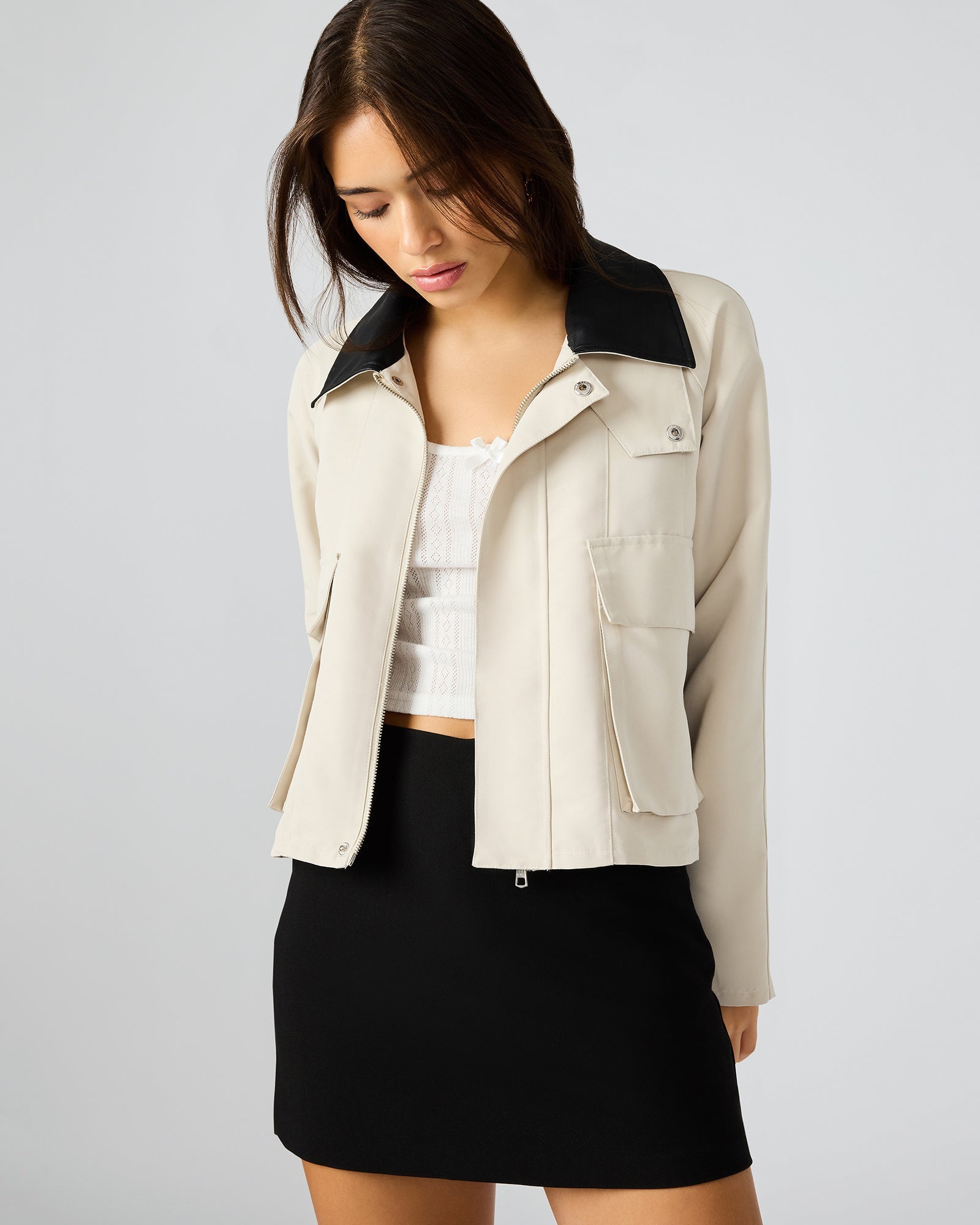 JUSTINA BARN JACKET OATMEAL