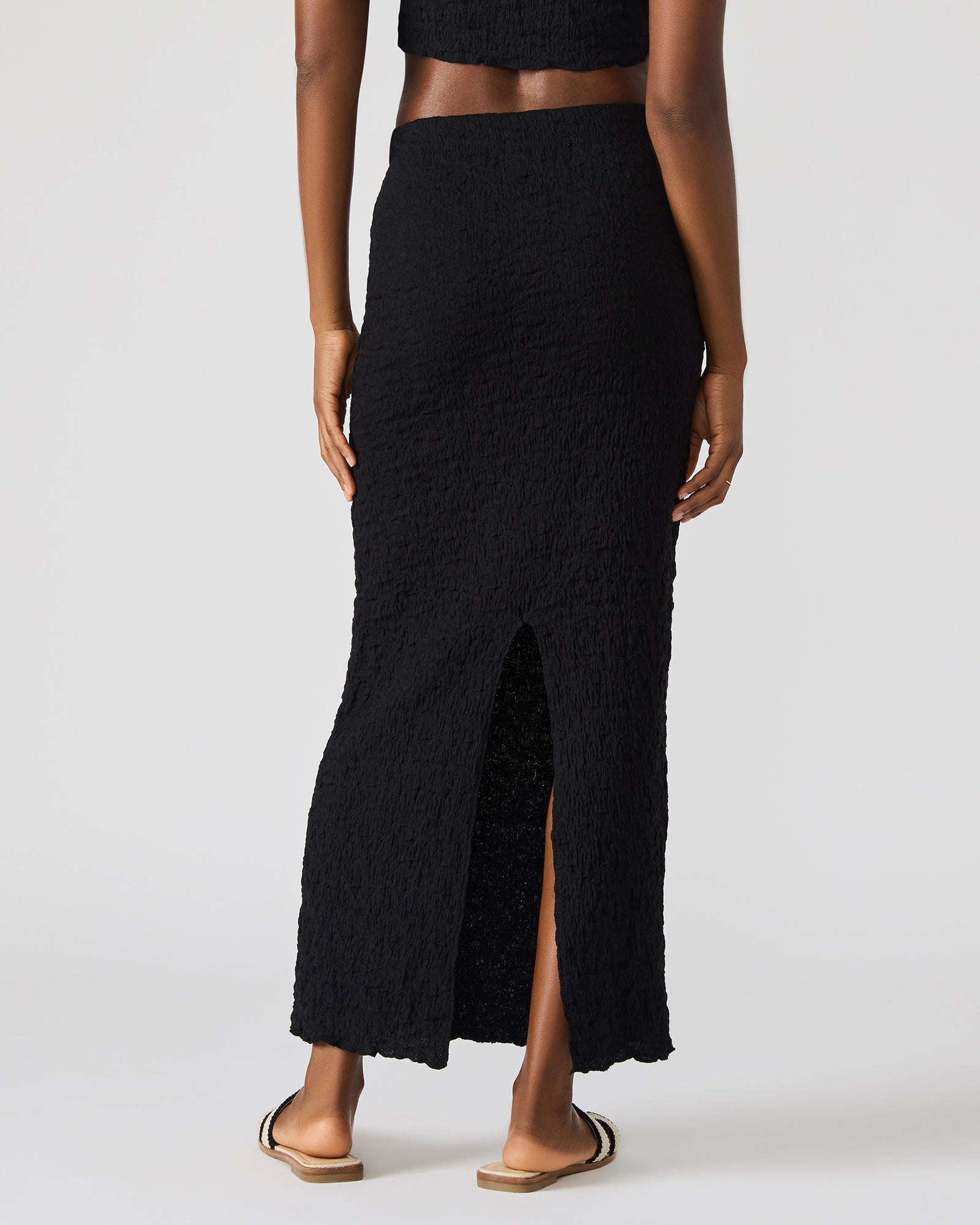 SEASIDE MAXI SKIRT SET BLACK