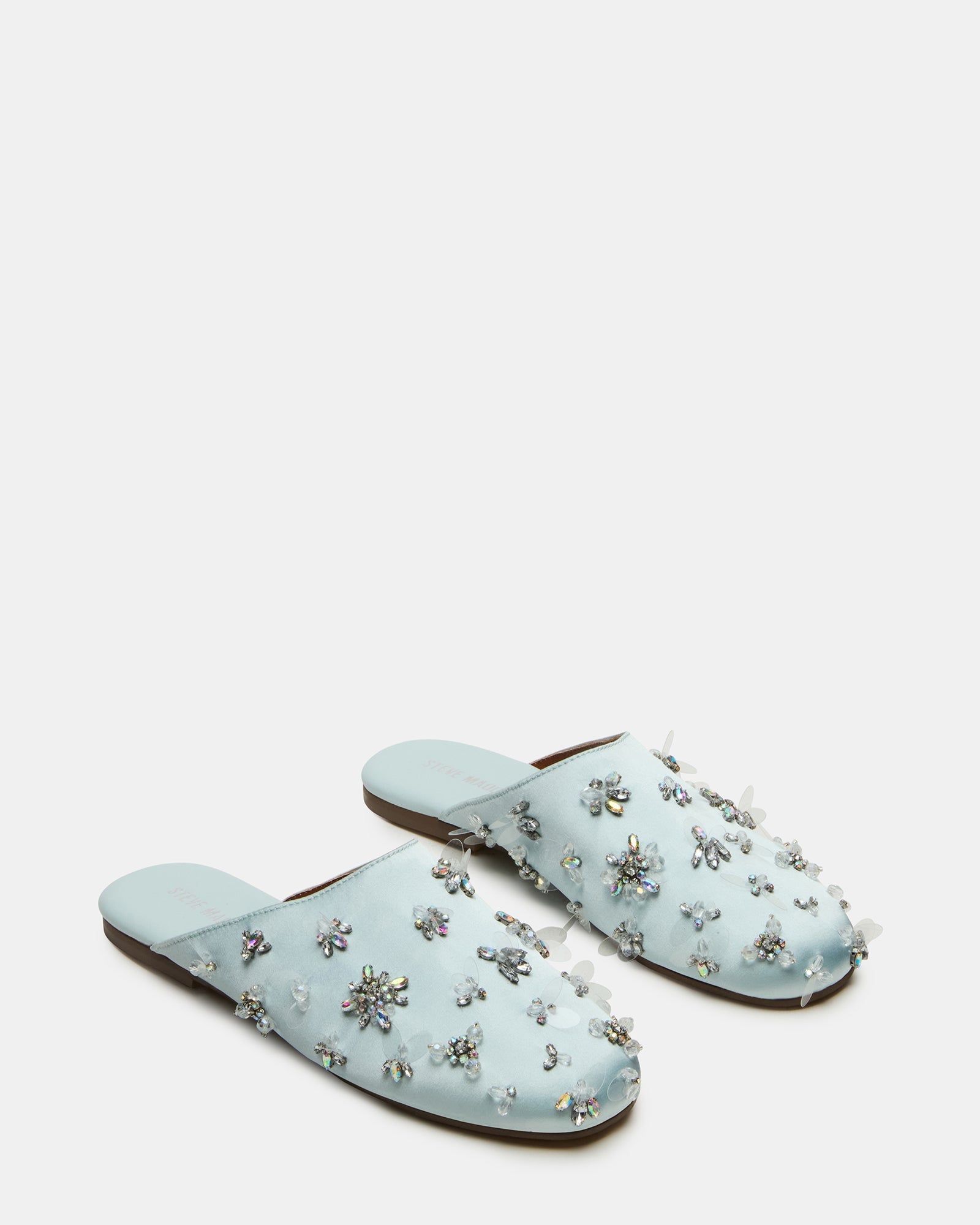 PEARSON BLUE SATIN RHINESTONES