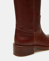 RIGGS RUST LEATHER WIDE CALF