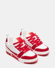 SKATER RED/WHITE RHINESTONES