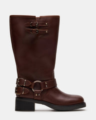 ASTOR BROWN LEATHER WIDE CALF